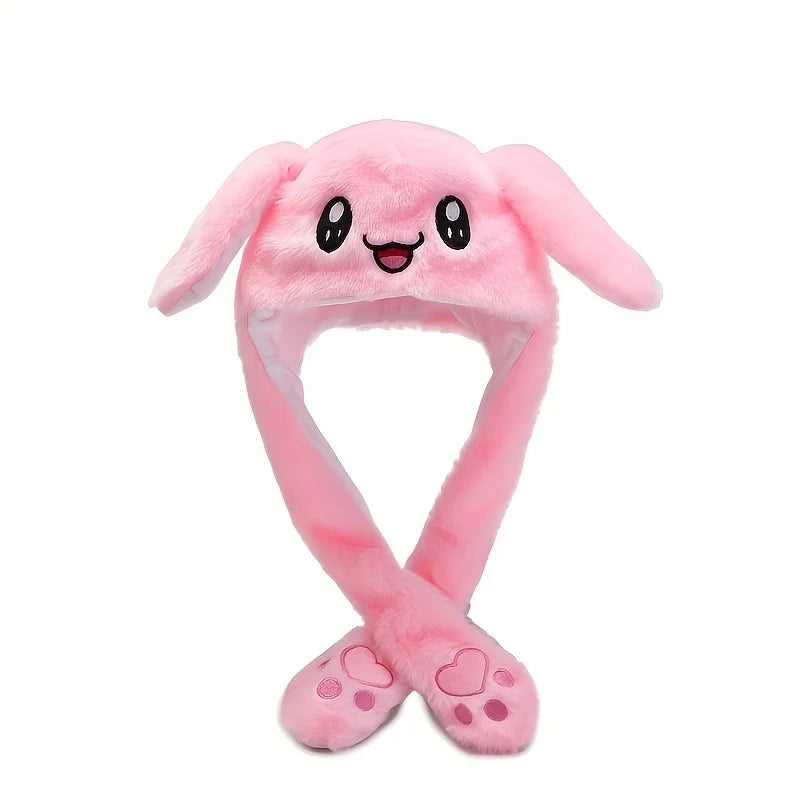 New autumn and winter plush hats, rabbit hats with movable ears, cute rabbit ear hats, Christmas hats, suitable for party gifts