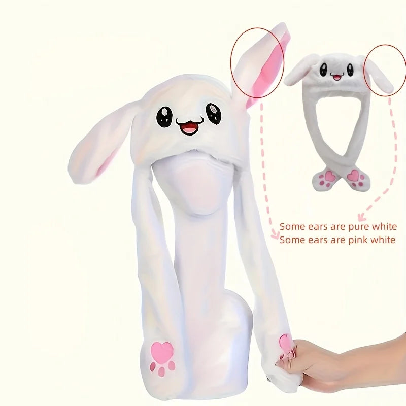 New autumn and winter plush hats, rabbit hats with movable ears, cute rabbit ear hats, Christmas hats, suitable for party gifts