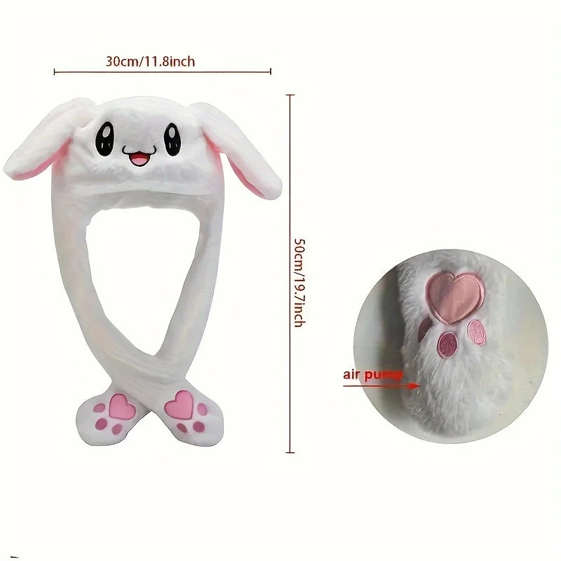 New autumn and winter plush hats, rabbit hats with movable ears, cute rabbit ear hats, Christmas hats, suitable for party gifts