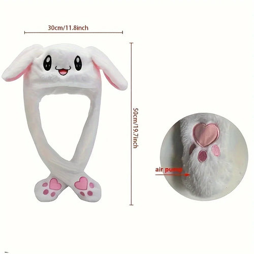 New autumn and winter plush hats, rabbit hats with movable ears, cute rabbit ear hats, Christmas hats, suitable for party gifts